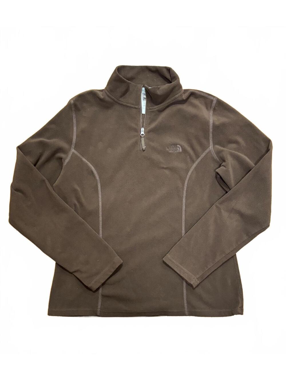 The North Face Women's Large Brown TKA 100 Fleece Pullover Half-Zip Jacket
